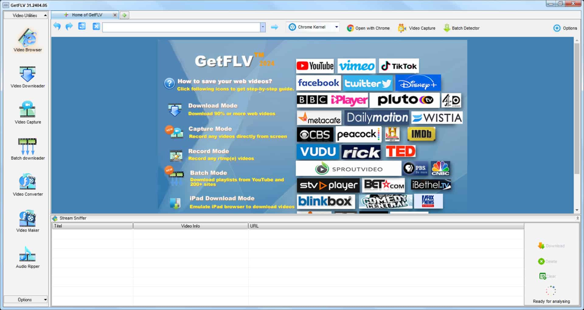 GetFLV interface