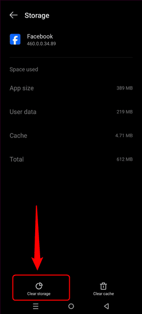 čiščenje pomnilnika Facebook v sistemu Android