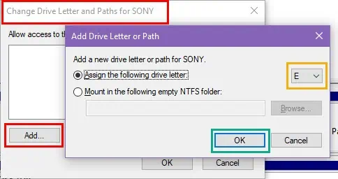 drive letter change