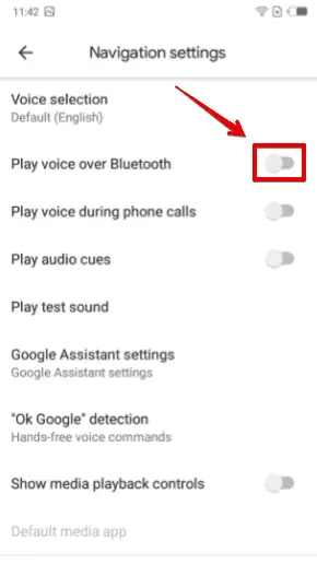 Disable voice over bluetooth