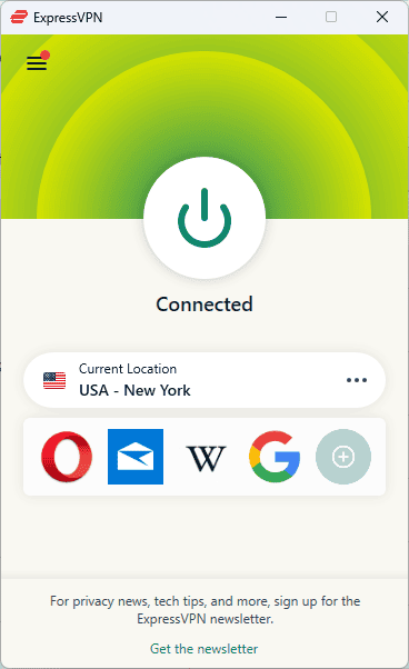 Express VPN connected