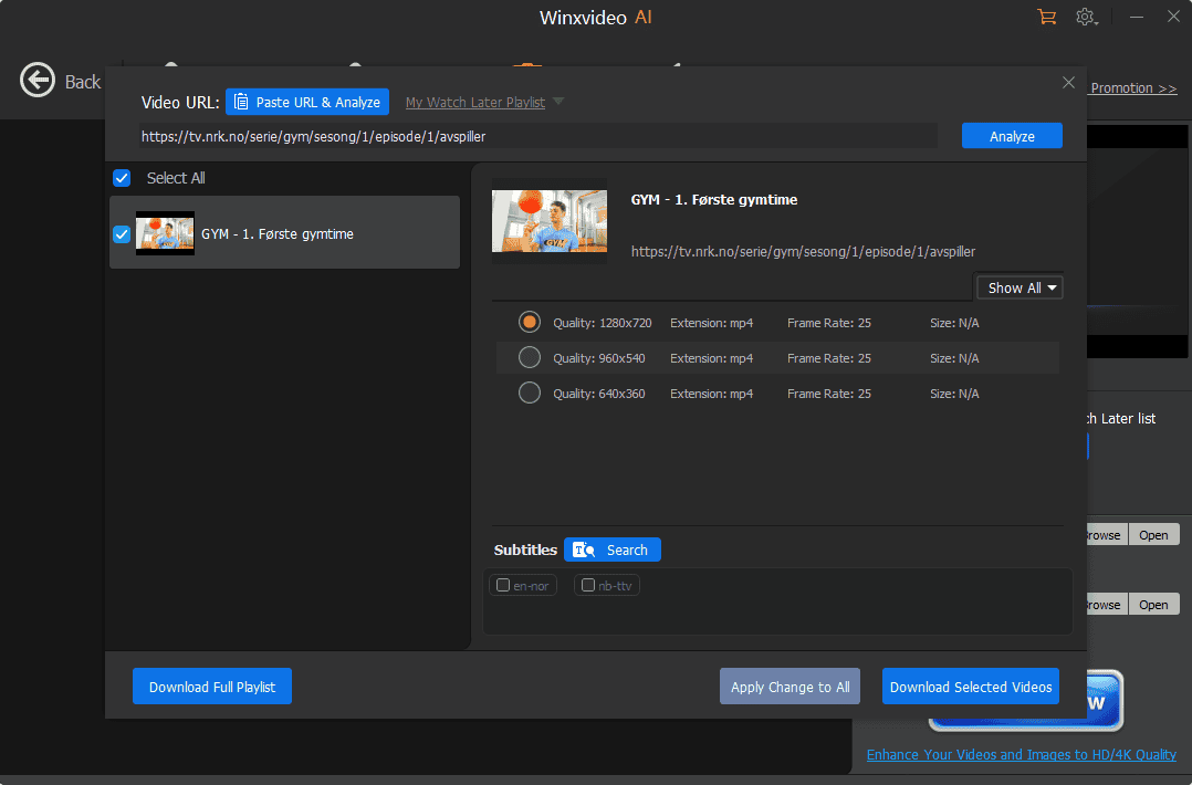WinX Video AI download setup