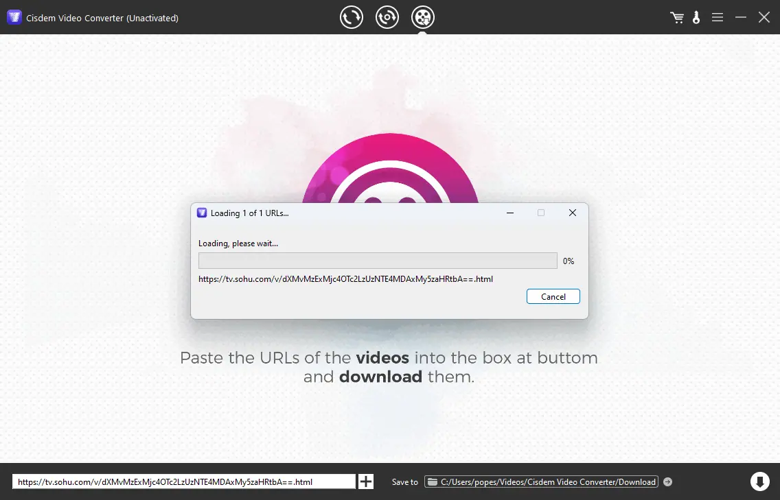 Cisdem Video Converter loading