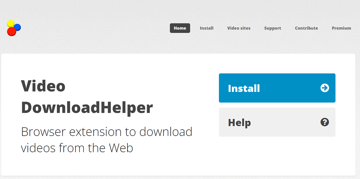 Video DownloadHelper download page