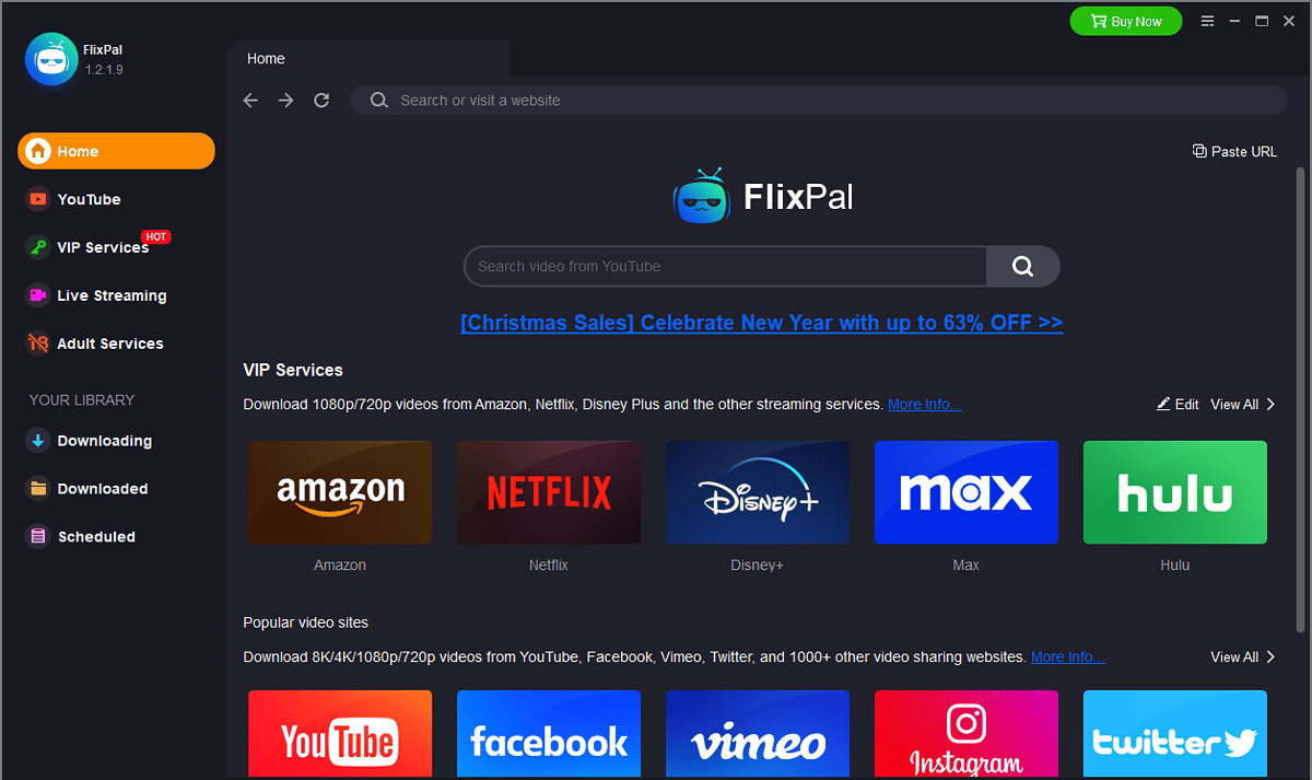 FlixPal Downloader -käyttöliittymä