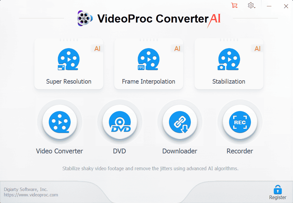 VideoProc Converter AI interface