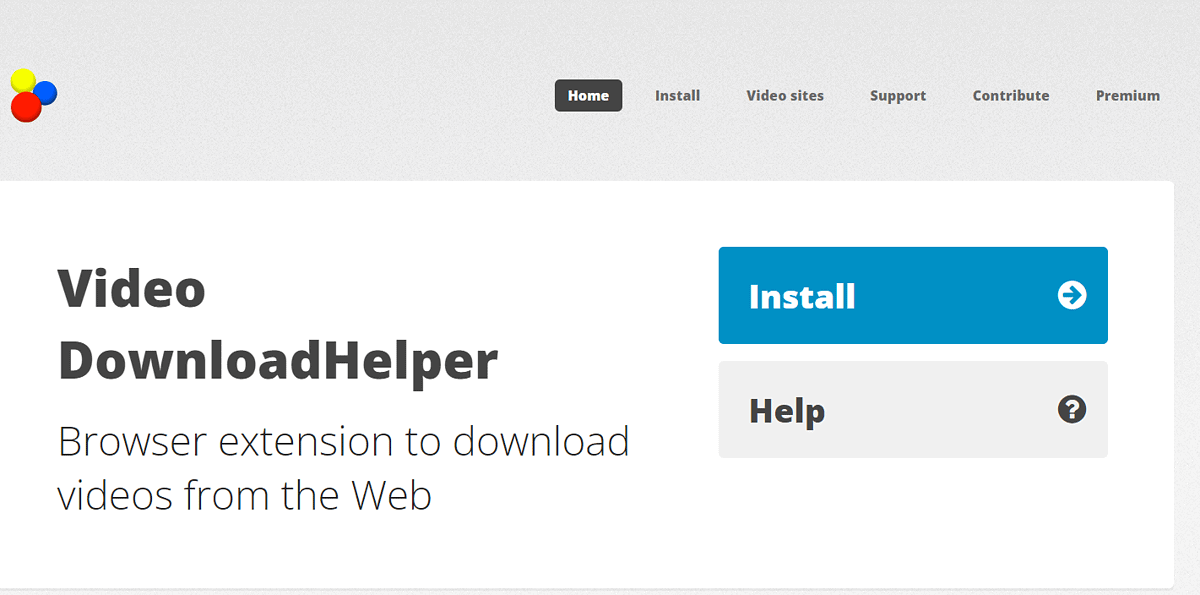 Video DownloadHelper interface