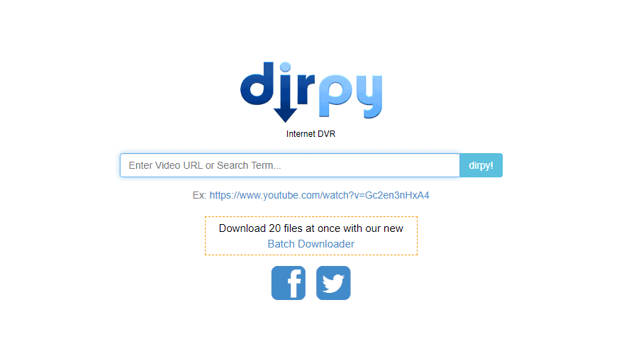 Dirpy webpage