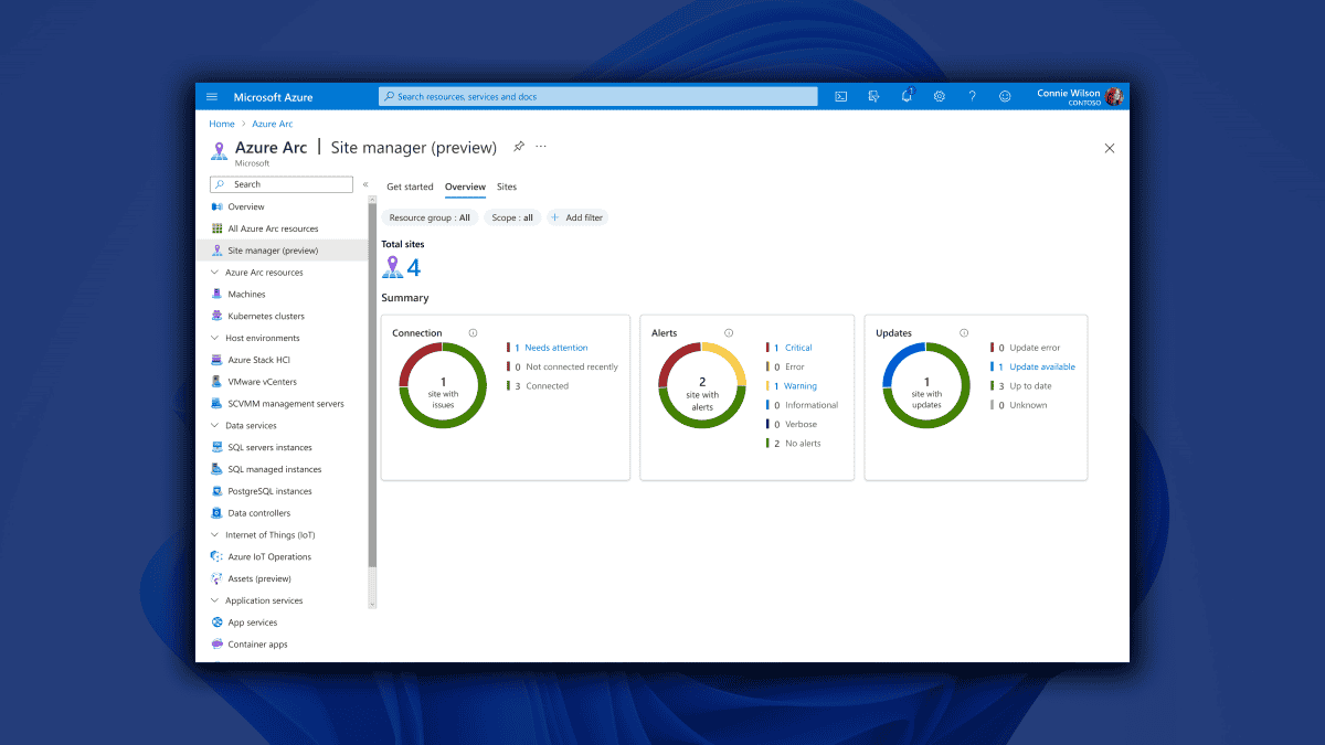You can now access Azure Arc site manager, live in public preview