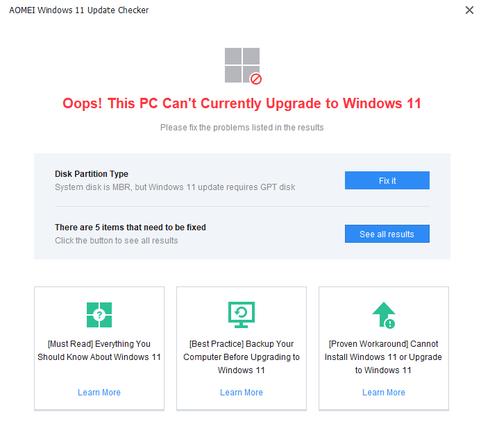 Windows 11 update checker