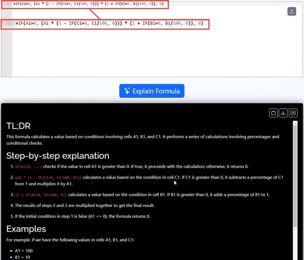 Excel Formula Explainer