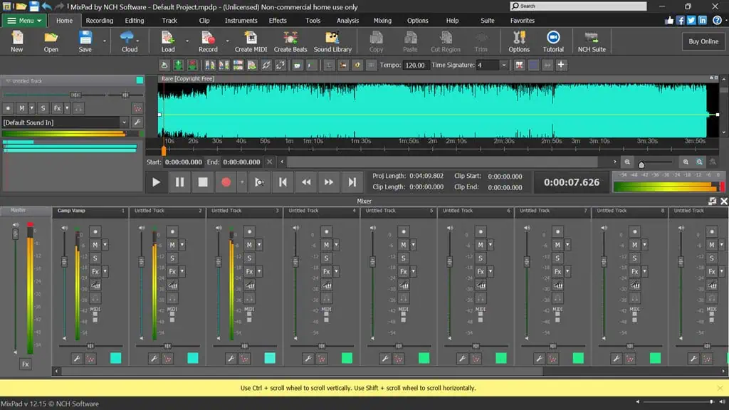Mixing multiple audio