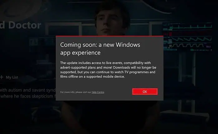 Netflix for Windows app
