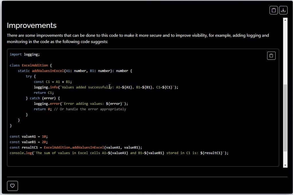 Security Code Scanner improvement