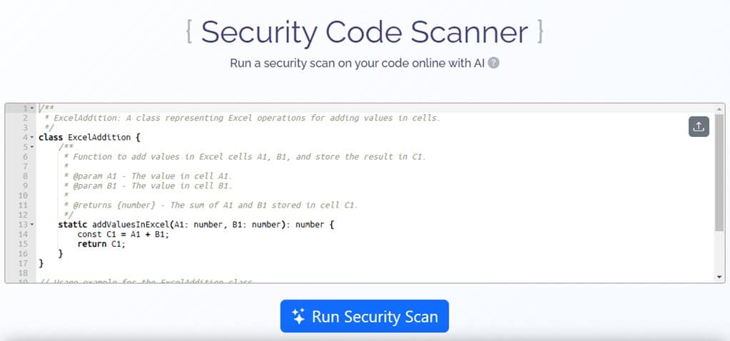 Security Code Scanner