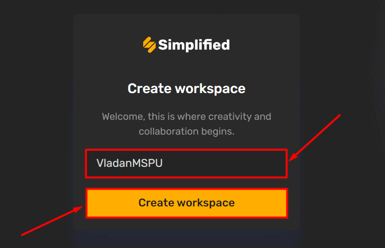Simplified AI Writer tutorial workspace creation