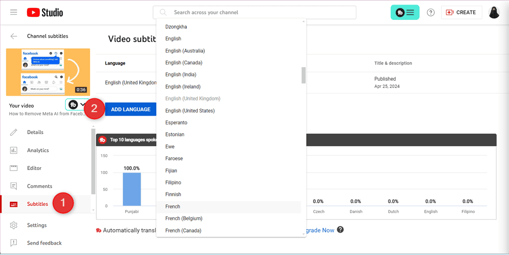 auto translator feature of tubebuddy