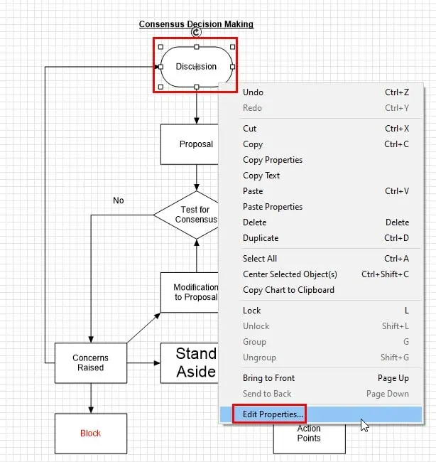 bring up Edit Properties