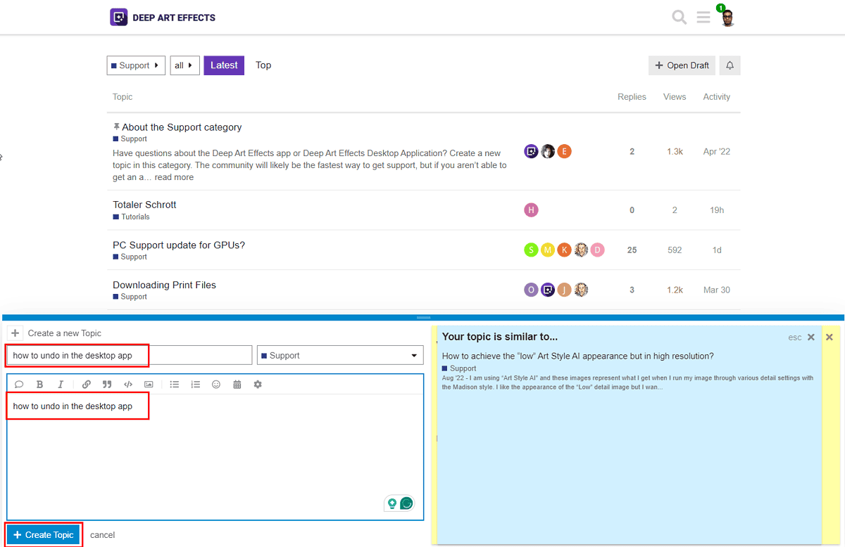 deep art effects create new discussion topic
