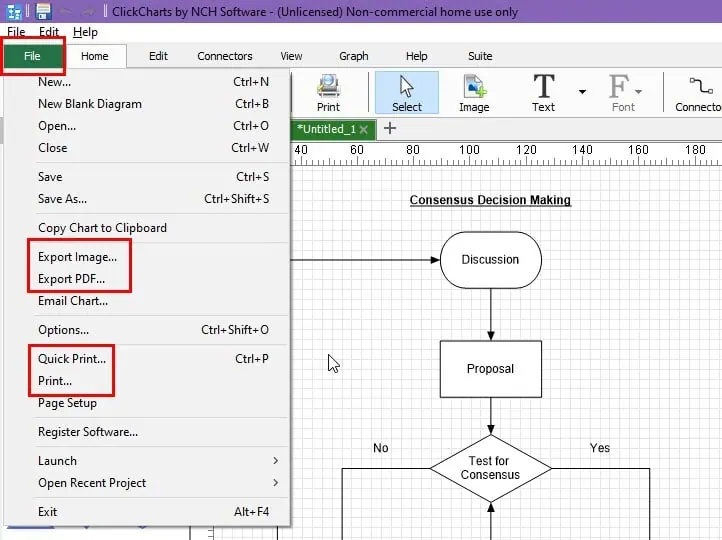 file tab print options