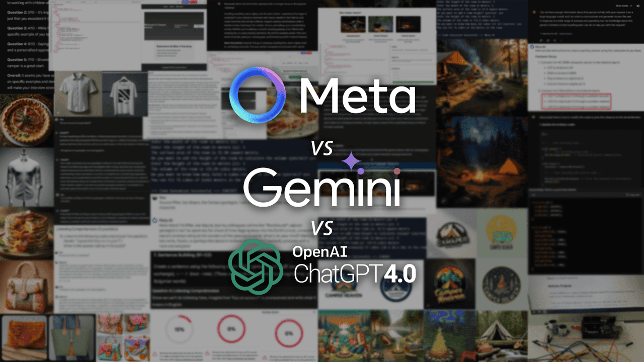 Meta AI versus Gemini versus ChatGPT
