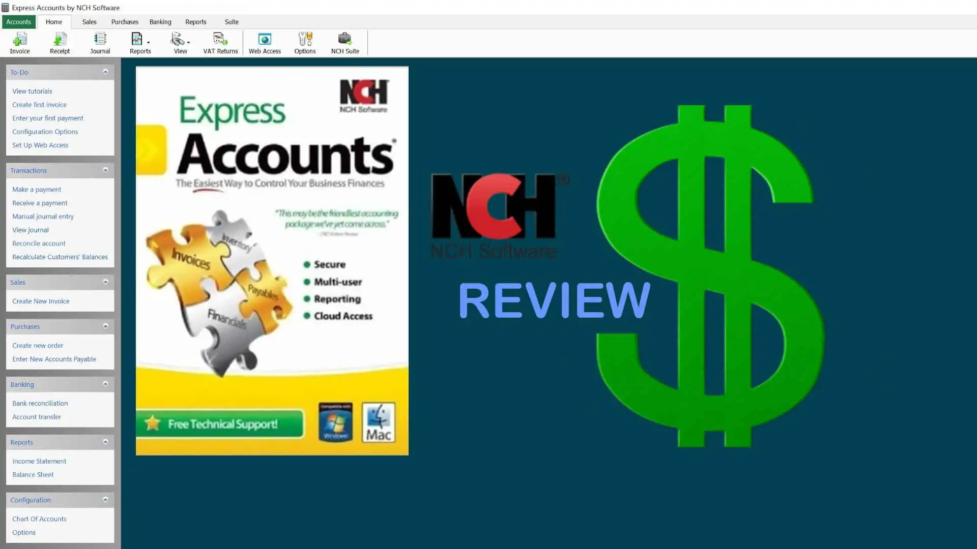 Revizuirea conturilor NCH Express