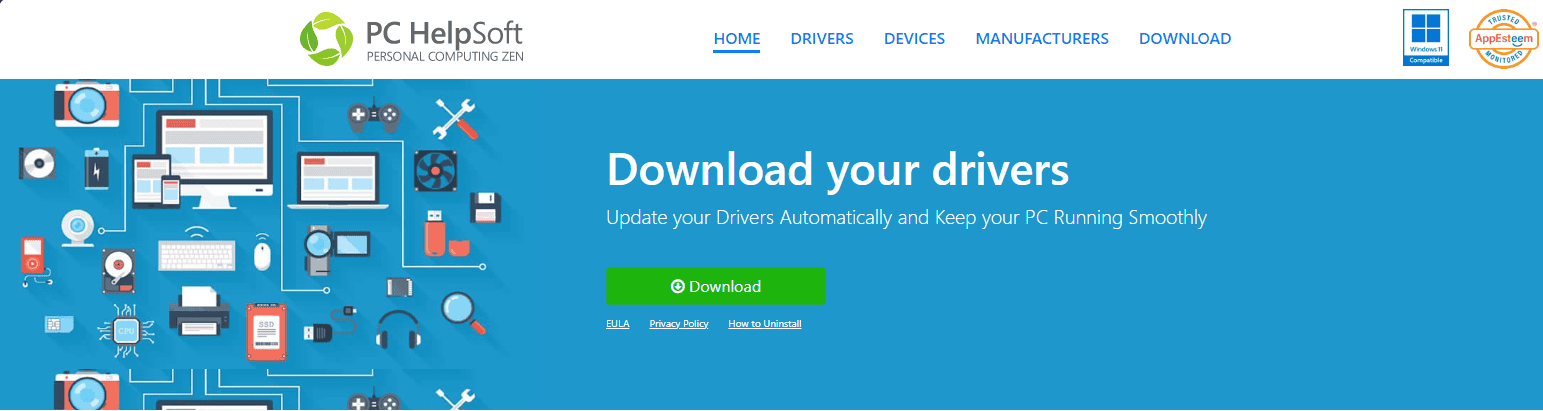 Driver Updater PCHelp download page