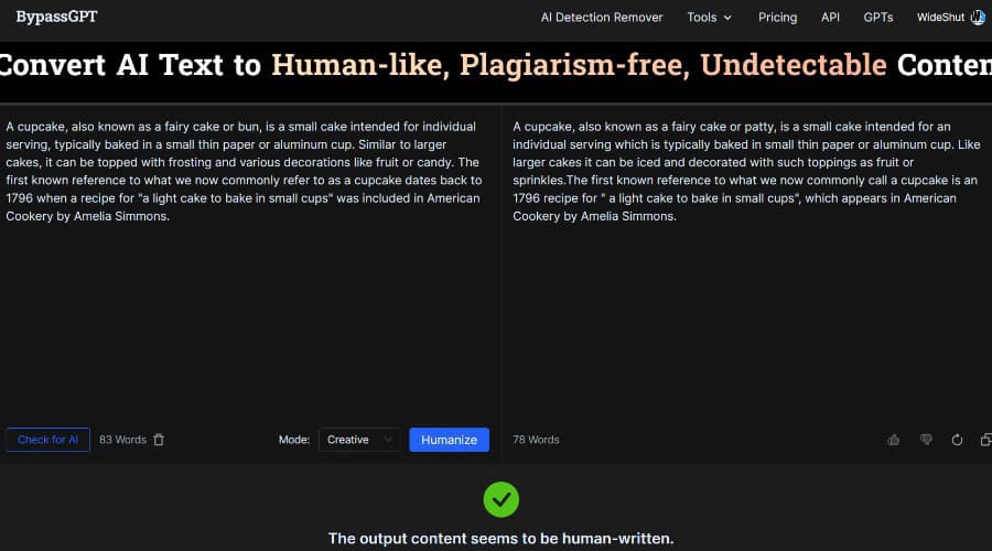 Humanize plagiarized text