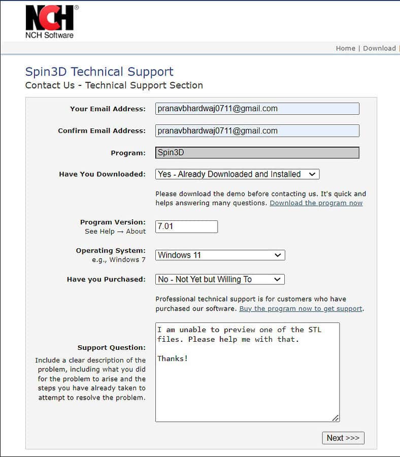 testing NCH Software customer support