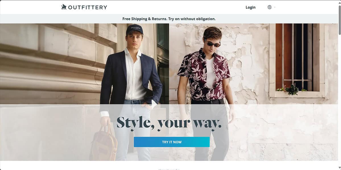 Outfittery website