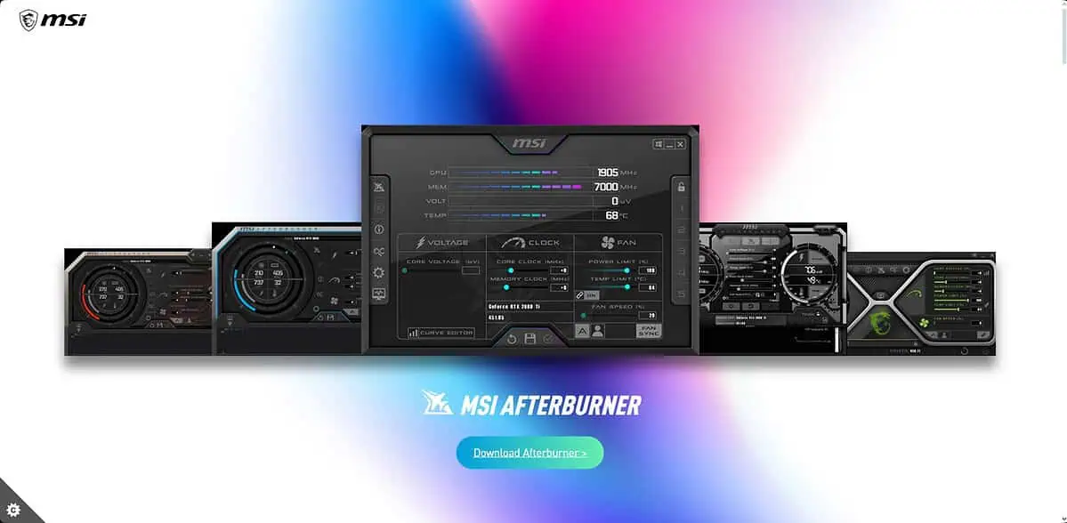 MSI Afterburner website