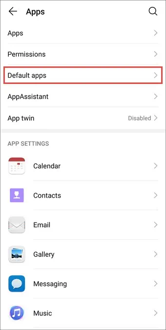 Default Apps