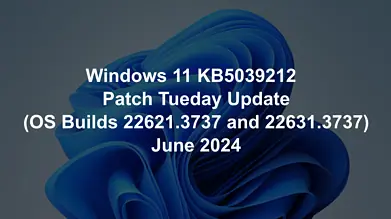 Patch Tuesday Windows 11, KB5039212 (June 2024)