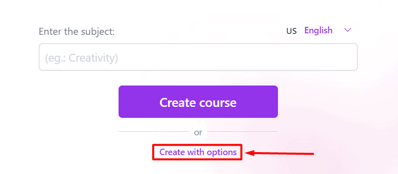 Learning Studio AI tutorial Create with options