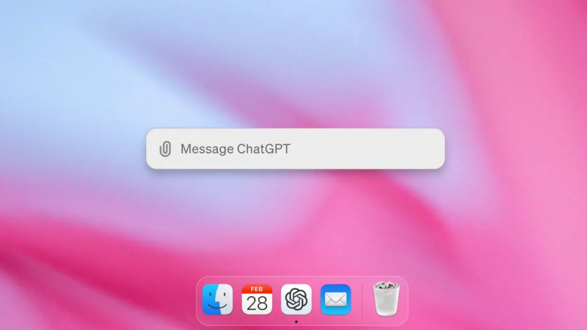 macOS 上の ChatGPT デスクトップ アプリ