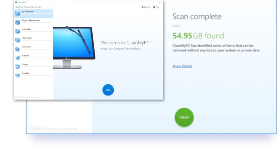CleanMyPC free optimization software