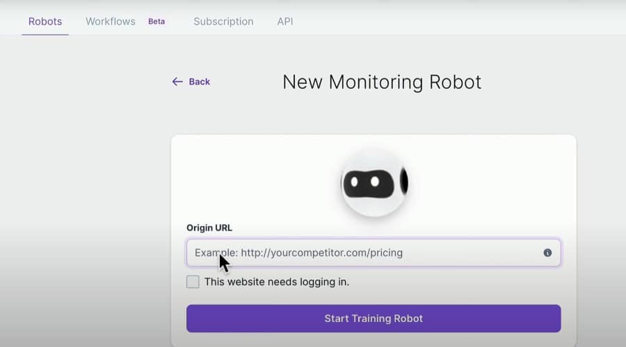 Browse AI Review - start training robot