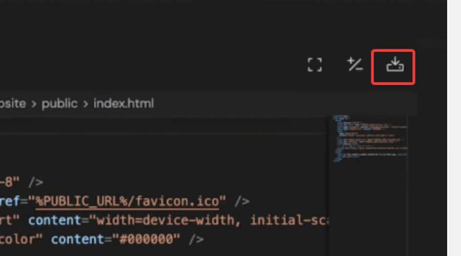 Export your code in Devin Editor