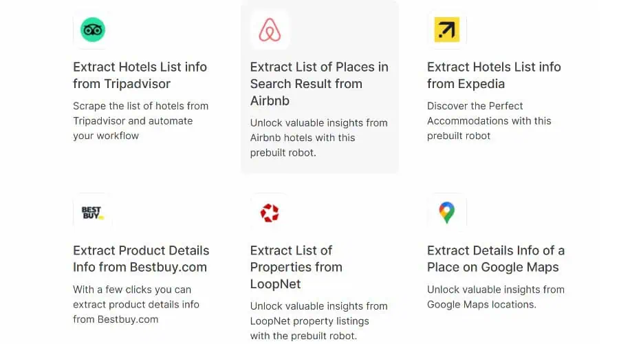 Browse AI - extract Airbnb data
