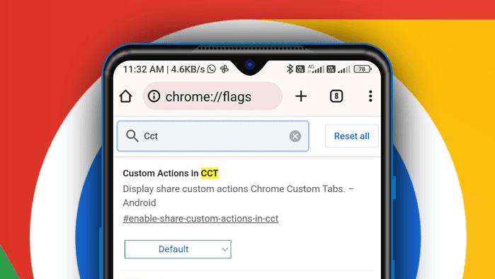 Google Chrome - custom actions in CCT