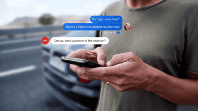 Sender SMS til 911 på Google Messages