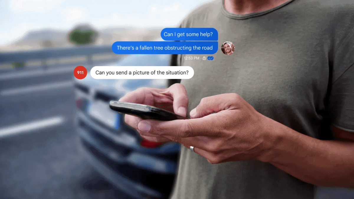 ارسال پیامک به 911 در Google Messages