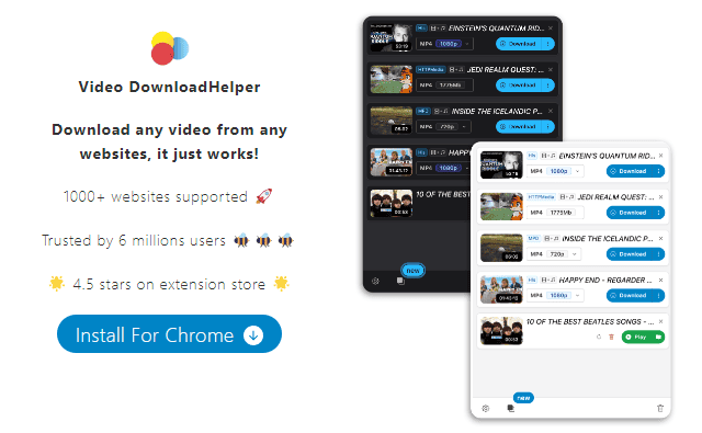 Video DownloadHelper website