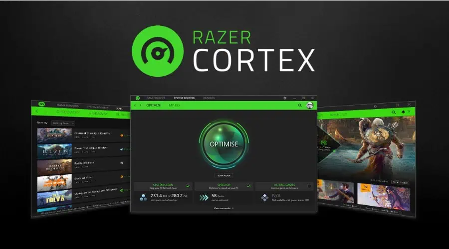 Razer Cortex game optimization software