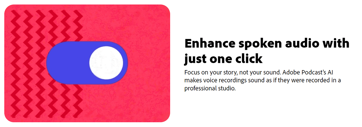 Adobe Podcast Enhance Audio