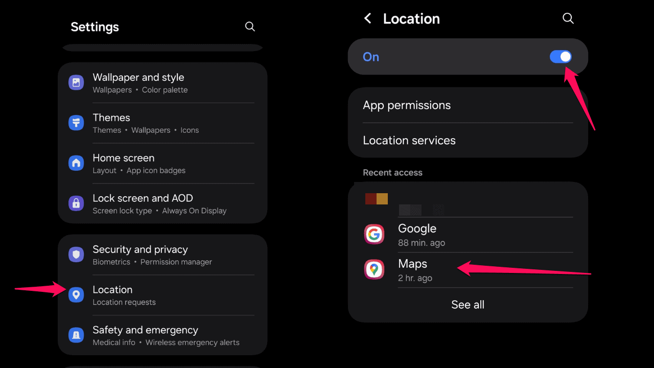 Enabling location services on Android