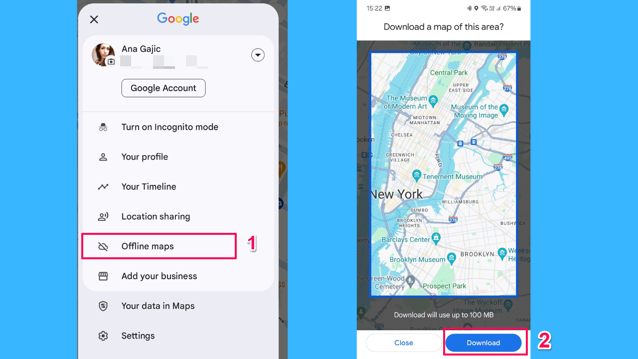 Enabling offline maps