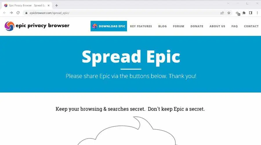 Epic privacy browser