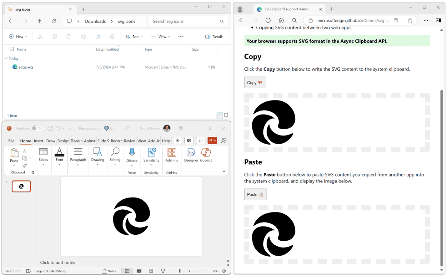 Microsoft Edge users can now easily copy & paste SVG files across apps ...