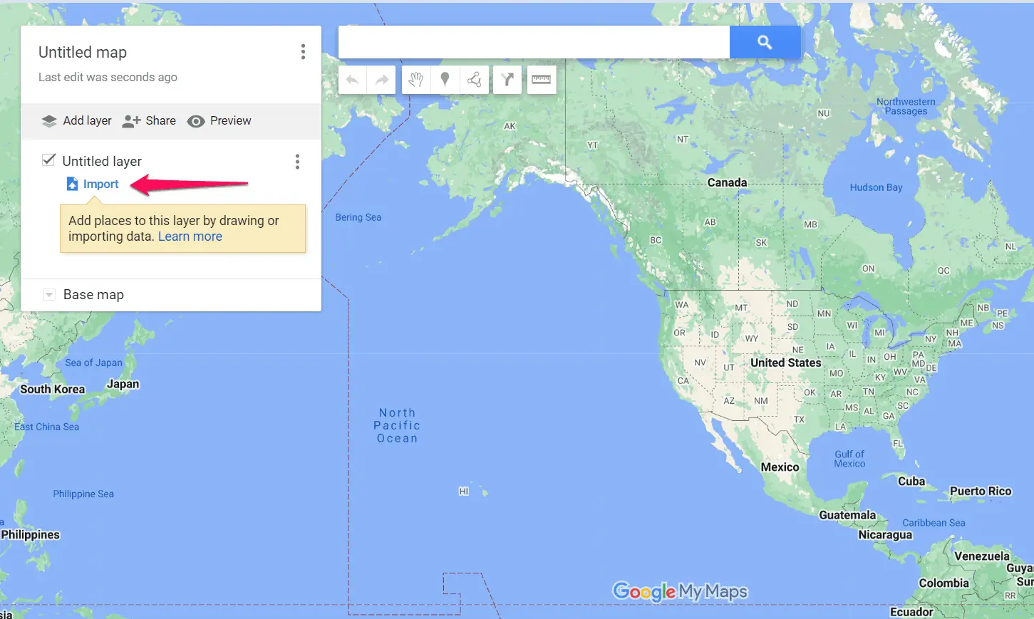 Importing a CSV file into Google My Maps